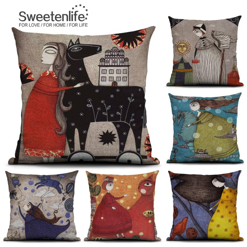 Sweetenlife Pillow Cover 50*50 Cushions Home Decor Cartoon Decorative Throw Pillows Vintage Sofa Cushion Pillowcases Customized, No2
Sweetenlife Pillow Cover 50*50 Cushions Home Decor Cartoon Decorative Throw Pillows Vintage Sofa Cushion Pillowcases Customized, No2