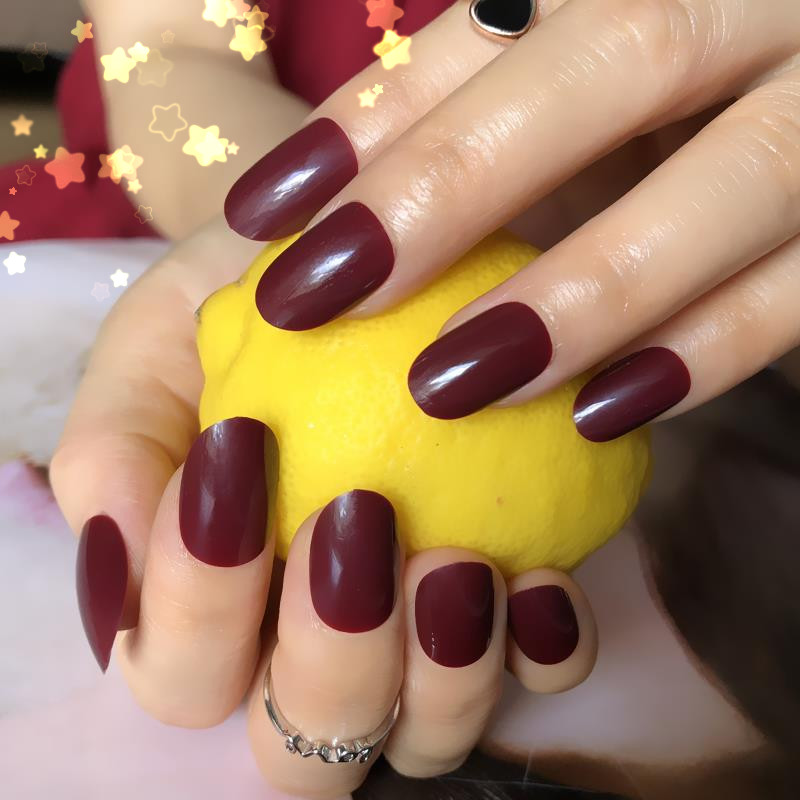 Round Natural False Nails Glitter Deep Coffee French Nail Short Round Size Manicure Tips 24pcs, 20
Round Natural False Nails Glitter Deep Coffee French Nail Short Round Size Manicure Tips 24pcs, 20