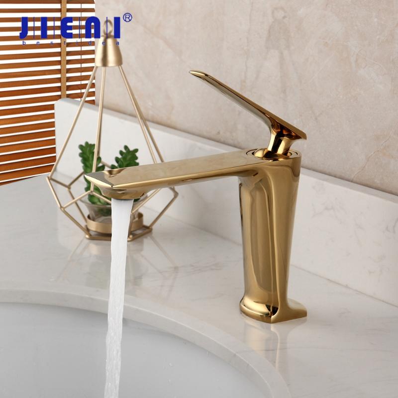 JIENI Golden Polished Bathroom Basin Faucet Solid Brass Gold Plated Deck Mount Faucet Vanity Mixer Plumbing Fixture Stream Tap
JIENI Golden Polished Bathroom Basin Faucet Solid Brass Gold Plated Deck Mount Faucet Vanity Mixer Plumbing Fixture Stream Tap