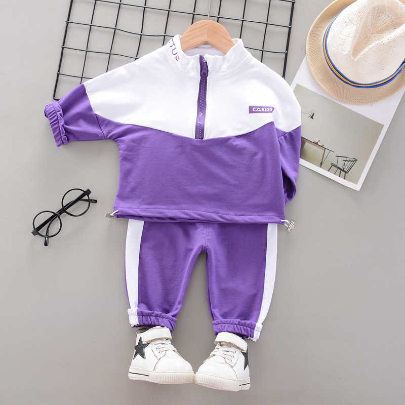 New Spring Autumn Baby Boys Girls Clothes Children Letter Hoodies Jacket Pants 2Pcs/sets Toddler Fashion Costume Kids TracksuitsX1019