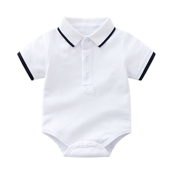 Newborn Baby Boy Cotton Summer White Romper Clothes Set 0 1 2 3 Years Jumpsuit Solid T-shirt Overalls + Shorts Outfits Clothing