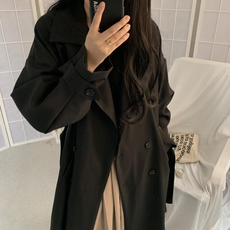 2020 New Fashion Oversize Loose Korean Series Chic Trench Coat Long Double Breasted Black Coat For Women
2020 New Fashion Oversize Loose Korean Series Chic Trench Coat Long Double Breasted Black Coat For Women