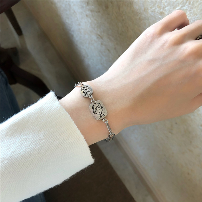 Cute Silver Color Small People Boy Girl Charms Round Letter Bracelet Bangle For Women Wheat Link Chain Bracelets Male Jewelry
Cute Silver Color Small People Boy Girl Charms Round Letter Bracelet Bangle For Women Wheat Link Chain Bracelets Male Jewelry