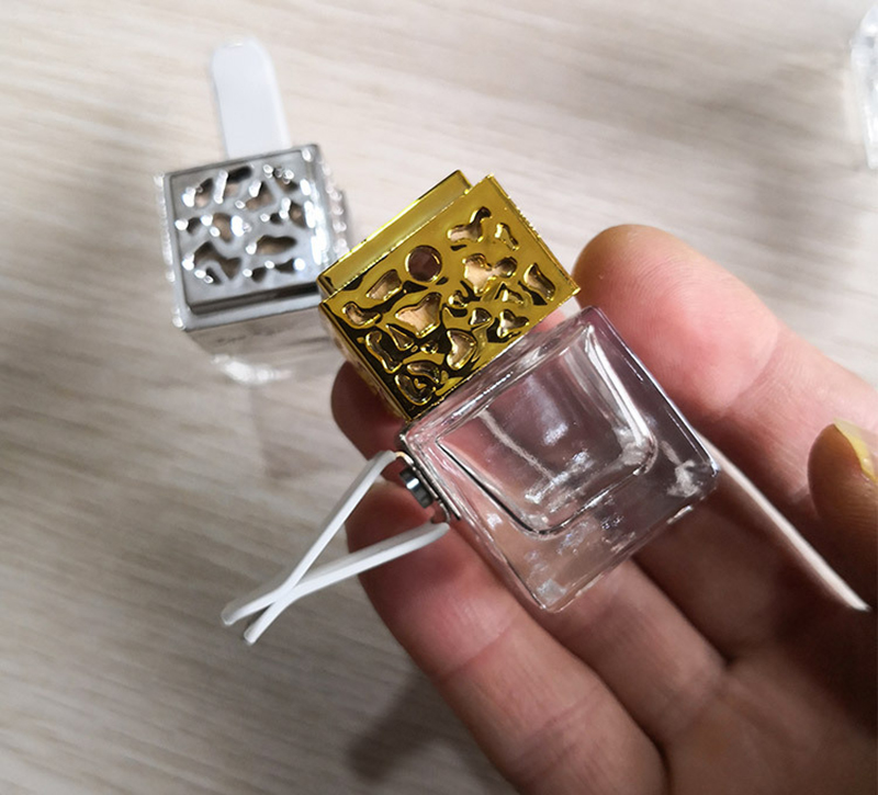 Glass Car Perfume Air Freshener Vent Clip - Empty Bottle Essential Oils Diffuser