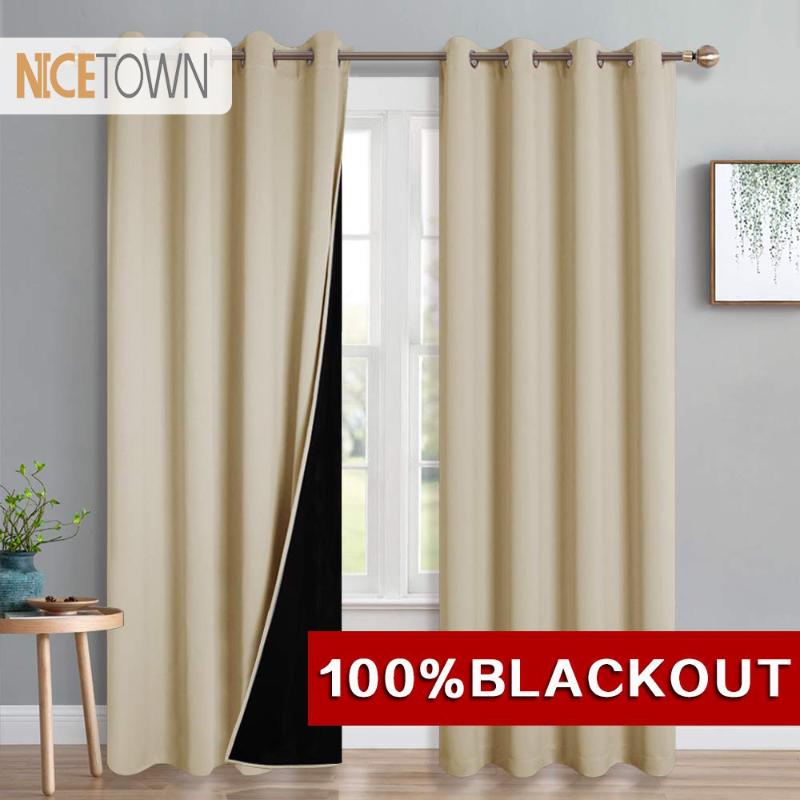 NICETOWN 1 PC 100% Blackout Modern Thermal Fabric Grommet Curtains Drape Drapery for Windows Treatments for Bedroom Decoration, White
NICETOWN 1 PC 100% Blackout Modern Thermal Fabric Grommet Curtains Drape Drapery for Windows Treatments for Bedroom Decoration, White