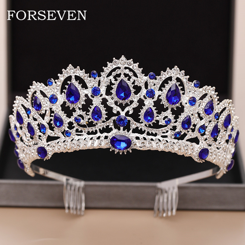 Blue Crystal Crown Bridal Tiara Hair Crown Wedding Hair Accessories Rhinestone Tiara With Comb Crystal Diadem Headpiece
Blue Crystal Crown Bridal Tiara Hair Crown Wedding Hair Accessories Rhinestone Tiara With Comb Crystal Diadem Headpiece