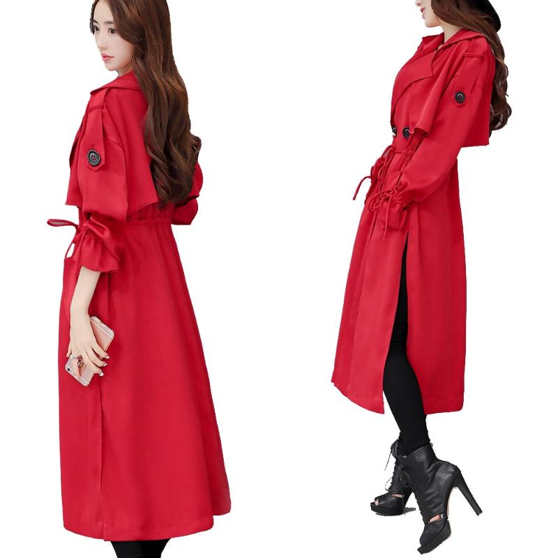 Spring And Autumn Solid Trench Female Double-breasted Long Over-The-Knee Trench Women' Medium-Long Loose Elegant Slim Outerwear, Black
Spring And Autumn Solid Trench Female Double-breasted Long Over-The-Knee Trench Women' Medium-Long Loose Elegant Slim Outerwear, Black