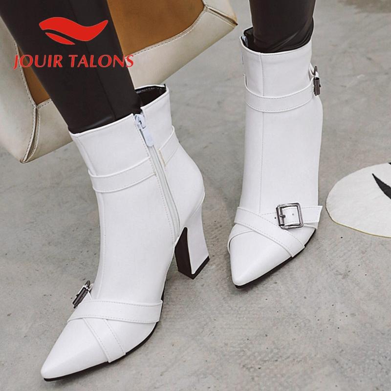 JOUIR TALONS Hot Sale Big Size 48 women shoes Poionted Toe Buckle Straps Spike Heels Solid Zipper Short Plush Autumn Boots, Black
JOUIR TALONS Hot Sale Big Size 48 women shoes Poionted Toe Buckle Straps Spike Heels Solid Zipper Short Plush Autumn Boots, Black