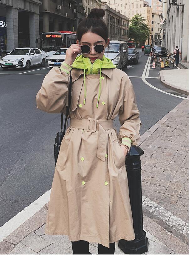 Korean Style Long Sleeve Loose Female Hooded Long Coat Women Oversized Trench Coat Retro Frock Windbreaker, Black
Korean Style Long Sleeve Loose Female Hooded Long Coat Women Oversized Trench Coat Retro Frock Windbreaker, Black