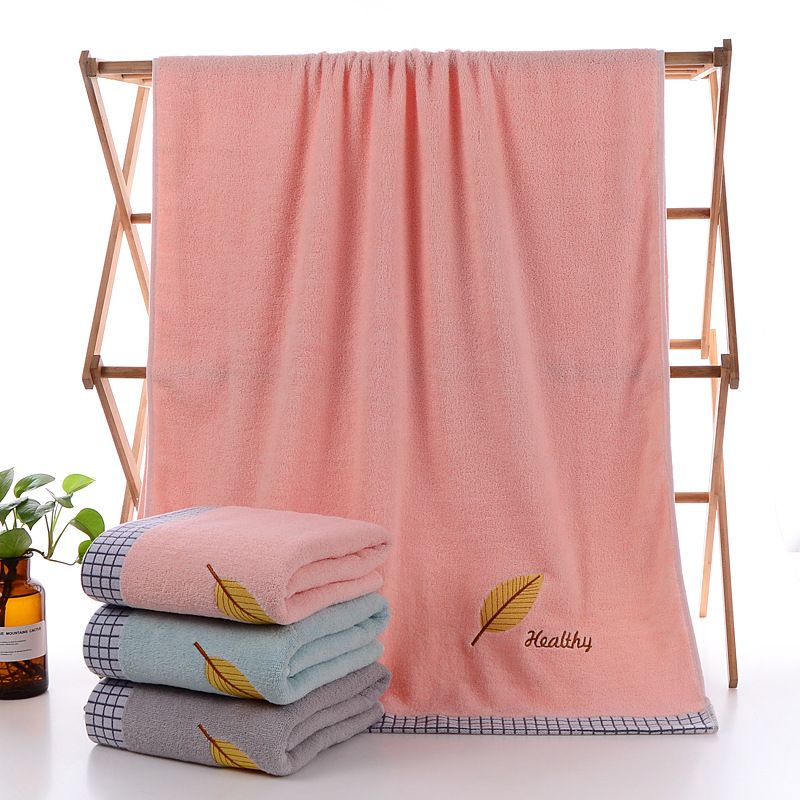 Cotton Bath Towel Plain Absorbent Embroidered Large Towel Thick Soft Adult Bath, Pink
Cotton Bath Towel Plain Absorbent Embroidered Large Towel Thick Soft Adult Bath, Pink