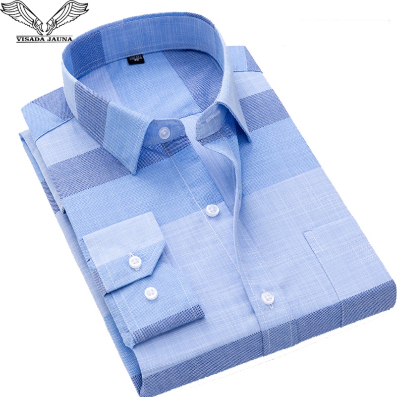 2019 New VISADA JAUNA Fashion Casual Men Shirt Slim Fit Long Sleeve Male Shirt Printed Plaid Business Shirts Dress Camisas Homme, 8561
2019 New VISADA JAUNA Fashion Casual Men Shirt Slim Fit Long Sleeve Male Shirt Printed Plaid Business Shirts Dress Camisas Homme, 8561