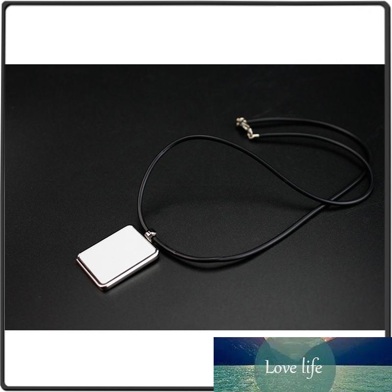 rhombus blank necklace pendant for sublimation rectangle square blank necklaces pendants for heat Transfer factory wholesale price