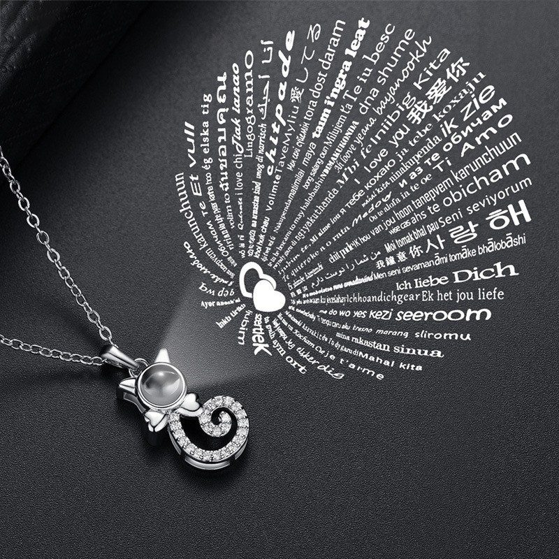 100 Languages Pendant Necklaces for Women I Love You Nanotechnology Projective Necklace Cart Jewelry Gift for Girls
100 Languages Pendant Necklaces for Women I Love You Nanotechnology Projective Necklace Cart Jewelry Gift for Girls