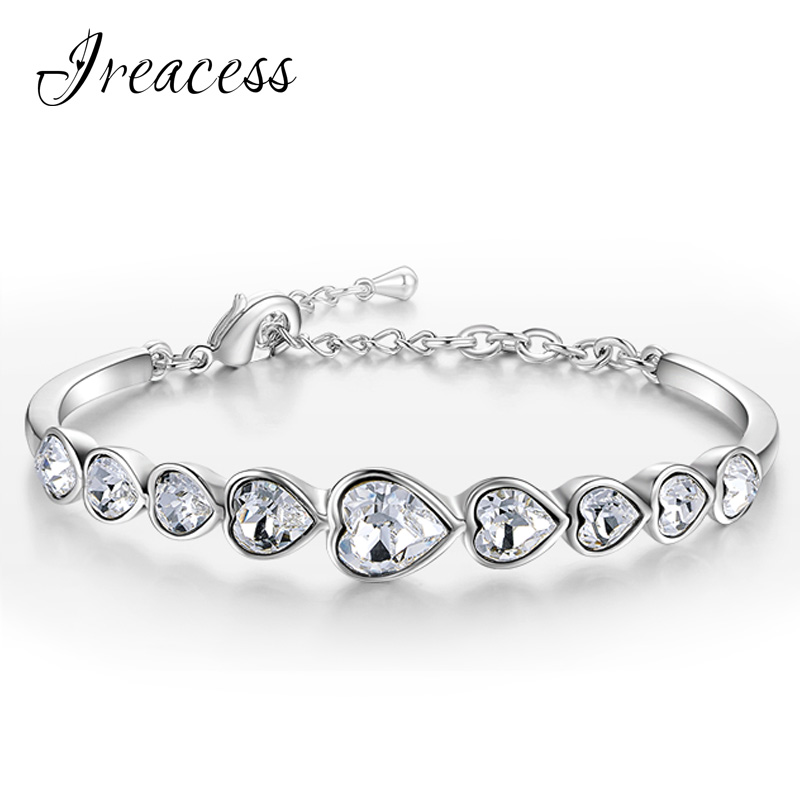 2020 New Austrian Crystal Charm Bangle For Women Love Wedding Bracelets & Bangles Silver Color Jewelry Girlfriend Gift
2020 New Austrian Crystal Charm Bangle For Women Love Wedding Bracelets & Bangles Silver Color Jewelry Girlfriend Gift