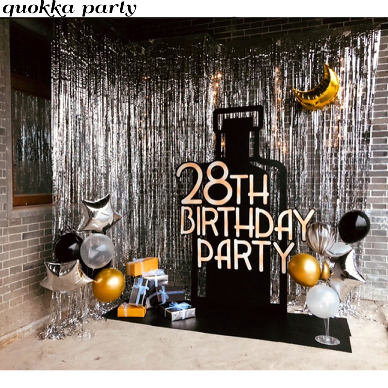 2m birthday Backdrop Curtain Decoration Gold Happy Birthday Balloon Metallic Foil Fringe Curtain Wedding Photo booth Backdrop
2m birthday Backdrop Curtain Decoration Gold Happy Birthday Balloon Metallic Foil Fringe Curtain Wedding Photo booth Backdrop