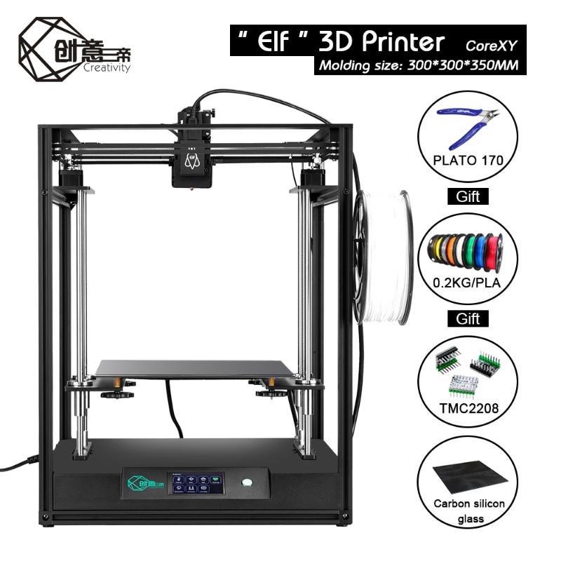 Creativity DIY kit FDM CoreXY ELF dual Z axis frame large area support BL-touch TMC2208 BMG 3d printer with MKS Robin NanoV1.2
Creativity DIY kit FDM CoreXY ELF dual Z axis frame large area support BL-touch TMC2208 BMG 3d printer with MKS Robin NanoV1.2