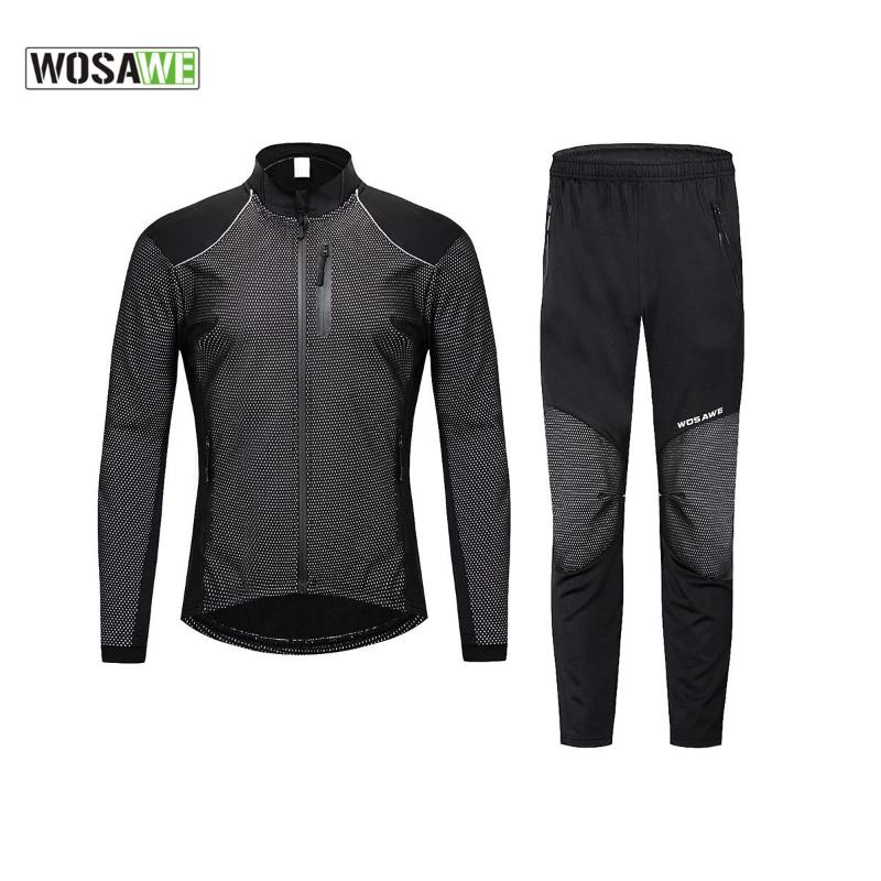WOSAWE Winter Warm Thermal Fleece Cycling Jersey Long Sleeve Jerseys Cycling Pants Set Bike Bicycle Waterproof Clothes, Black
WOSAWE Winter Warm Thermal Fleece Cycling Jersey Long Sleeve Jerseys Cycling Pants Set Bike Bicycle Waterproof Clothes, Black