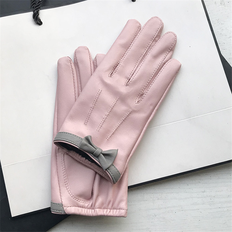 Women039s short design sheepskin gloves genuine leather gloves Bow design pink motorcycle glove
Women039s short design sheepskin gloves genuine leather gloves Bow design pink motorcycle glove