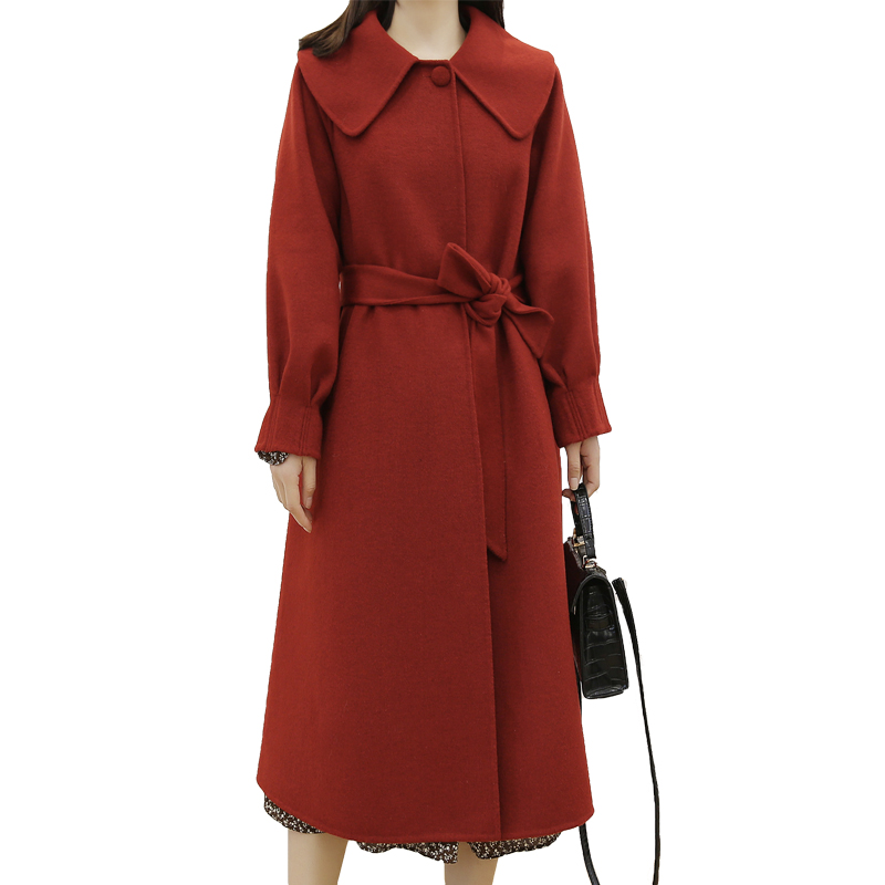 The new 2020 double-sided, wool woolen cloth Christmas red coat female long navy collar with zero cashmere coat, See chart
The new 2020 double-sided, wool woolen cloth Christmas red coat female long navy collar with zero cashmere coat, See chart