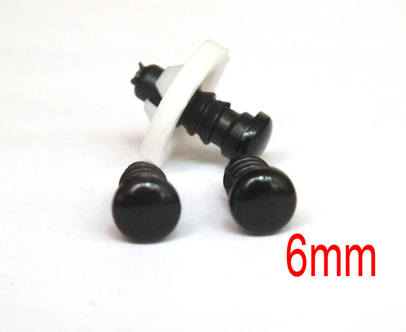 Wholesale 200pcs 6mm plastic safety crystal Flat toy eyes /black doll eyes 
Wholesale 200pcs 6mm plastic safety crystal Flat toy eyes /black doll eyes