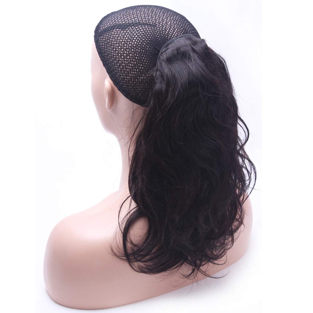 140g Raw indian natural brown straight remy hair ponytail extension clip in virgin unprocessed women ponytail hairpiece