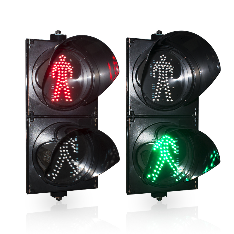 Outdoor 200mm diameter sidewalk led red green traffic lights