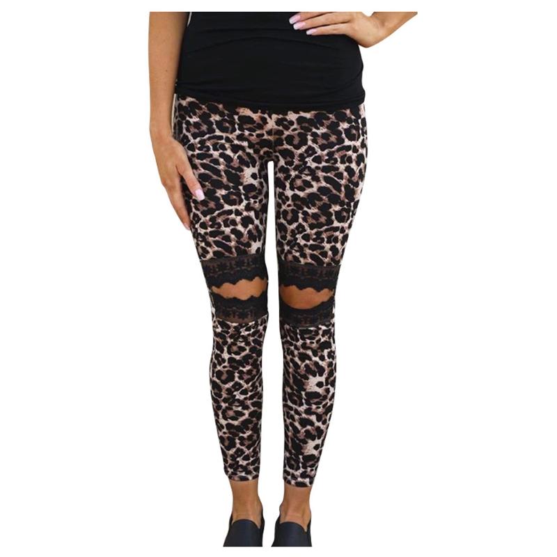 Leopard Printed Ladies Yoga leggings Hollow Lace Splicing Running Yoga Trousers 2020 Summer Elastic Soft Breathable Sports Pants, Brown
Leopard Printed Ladies Yoga leggings Hollow Lace Splicing Running Yoga Trousers 2020 Summer Elastic Soft Breathable Sports Pants, Brown