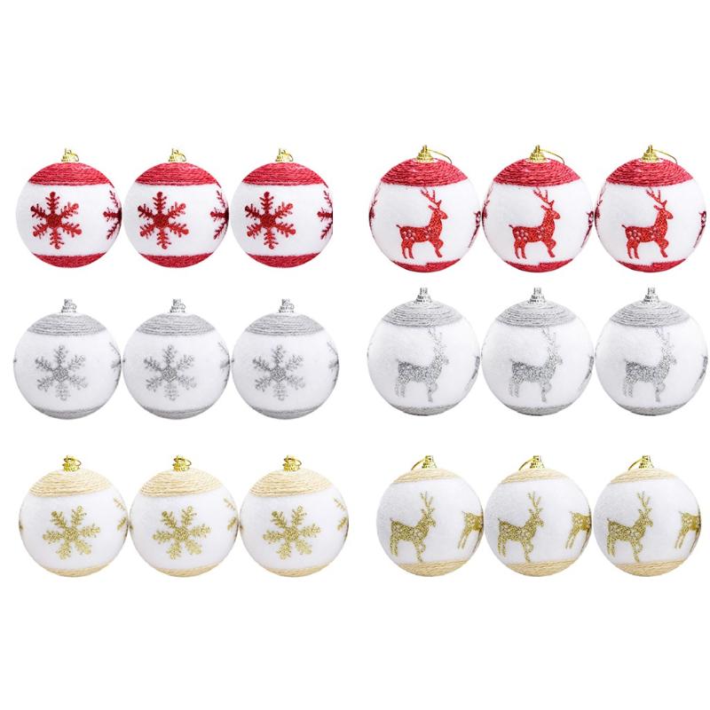 3PC 7.5CM Christmas Ball Ornaments christmas tree decorations Ornaments Hanging decorations for home navidad 2020
3PC 7.5CM Christmas Ball Ornaments christmas tree decorations Ornaments Hanging decorations for home navidad 2020