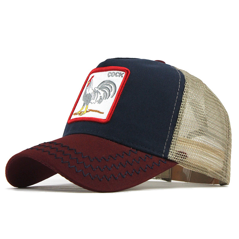 Fashion Animals Embroidery Baseball Caps Men Women Snapback Hip Hop Hat Summer Breathable Mesh Sun Unisex Streetwear Bone