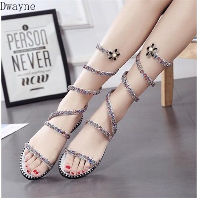 2020 summer new rhinestone winding flat-bottomed word toe Roman sandals female, Ivory
2020 summer new rhinestone winding flat-bottomed word toe Roman sandals female, Ivory