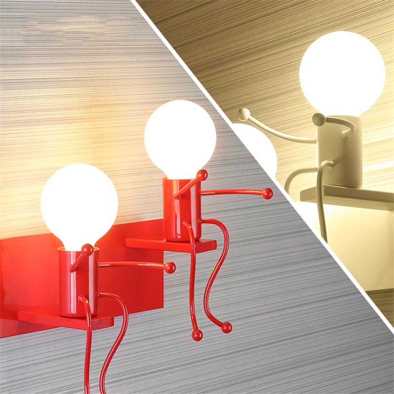 Nordic American Iron Art Wall Lamp White/black/red Bedroom Bedside Wall Lights Aisle Decor Robot Lighting Luminaria
Nordic American Iron Art Wall Lamp White/black/red Bedroom Bedside Wall Lights Aisle Decor Robot Lighting Luminaria