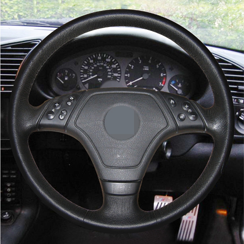 DIY Black Steering Wheel Cover Hand-Stitched Artificial Leather Car Steering Wheel Cover for BMW E36 E46 E39
DIY Black Steering Wheel Cover Hand-Stitched Artificial Leather Car Steering Wheel Cover for BMW E36 E46 E39