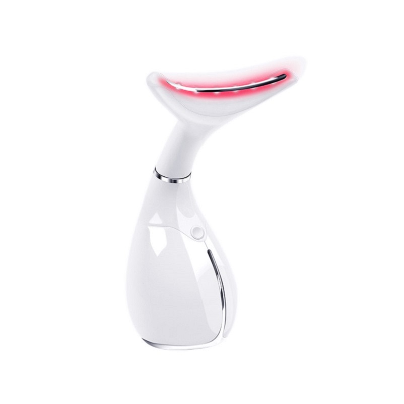 Rechargeable Neck Instrument Beauty LED Photon Vibration Skin Tighten Anti Wrinkle Remove Neck Lifting Massager Device