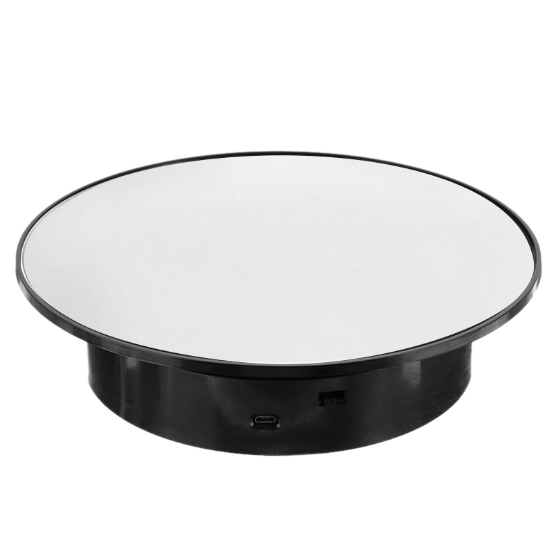 20cm Electric Rotating Jewelry Display Stand Motorized Rotary Turntable Modeldisplay Stand Base USB/Battery Powered MX200810