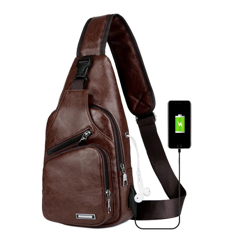 USB charging port men chest bag 2020 new multifunctional PU shoulder bag casual messenger bag 1304, Light yellow
USB charging port men chest bag 2020 new multifunctional PU shoulder bag casual messenger bag 1304, Light yellow