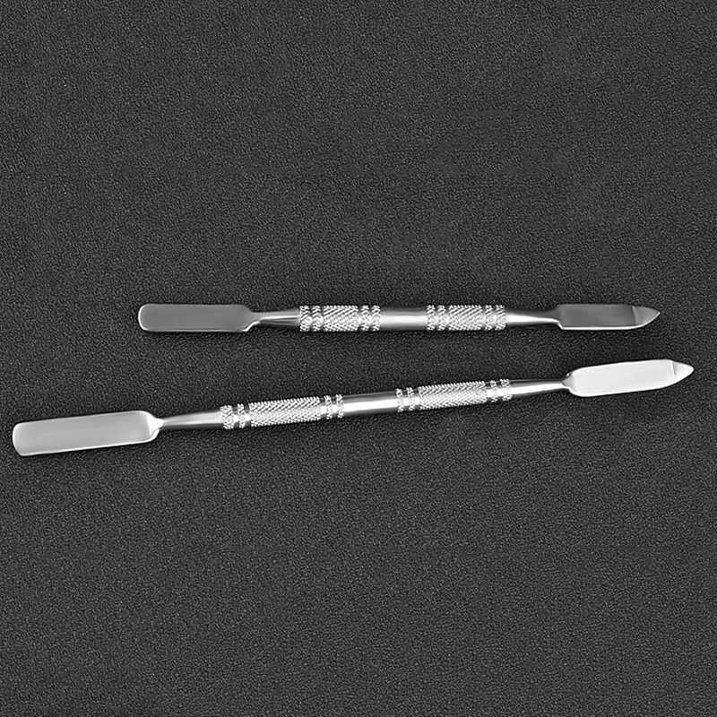 1Pc Stainless Steel makeup toner Spatula mixing stick For Blending different cream Nail Polish Durable Dual heads Bar