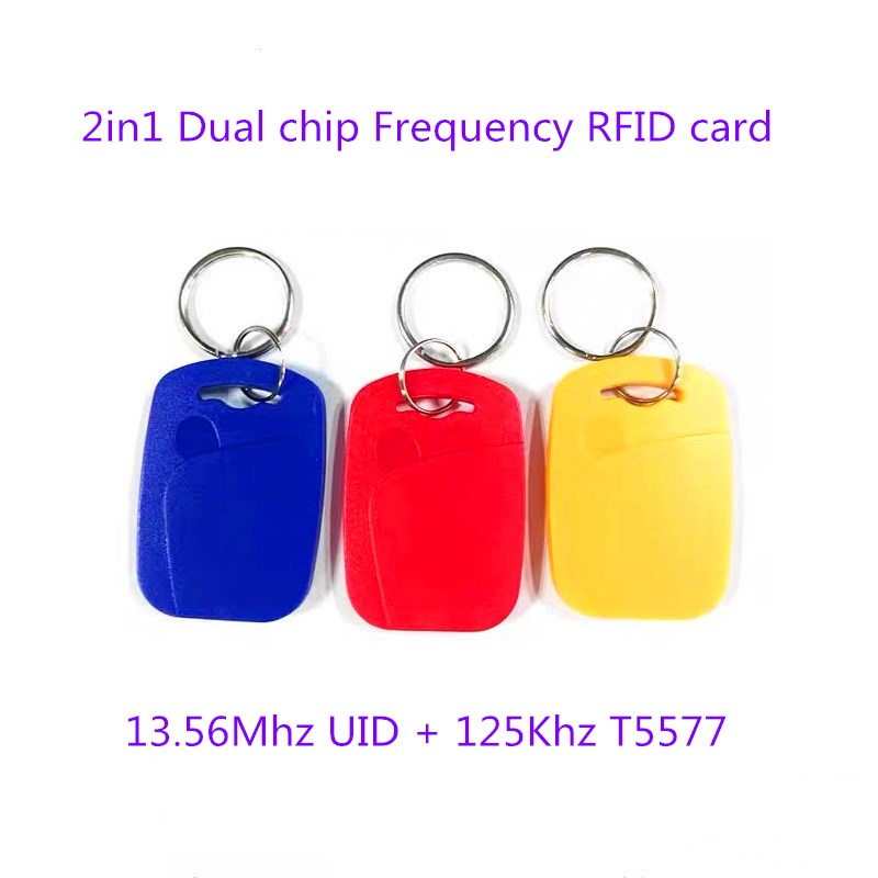 50Pcs IC ID UID 13.56MHZ RFID 125KHZ T5577 EM4305 Dual Chip Frequency Changeable Writable Rewritable Composite Key Tags Keyfob
50Pcs IC ID UID 13.56MHZ RFID 125KHZ T5577 EM4305 Dual Chip Frequency Changeable Writable Rewritable Composite Key Tags Keyfob