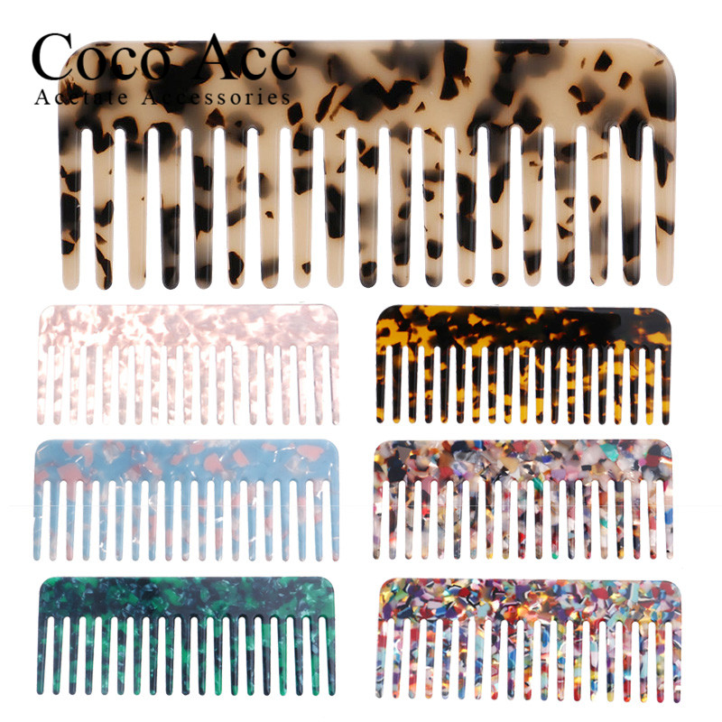 Wholesale price fashion colorful acetate high-end thick fancy korean design hair combs for women girls 
Wholesale price fashion colorful acetate high-end thick fancy korean design hair combs for women girls