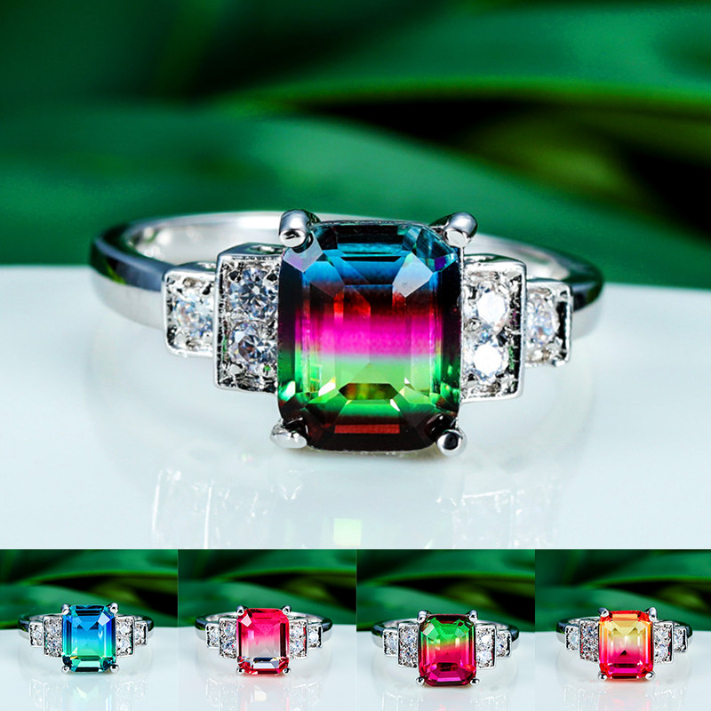 Mystic Rainbow Zircon Ring Multicolor Gradient Stone Rings For Women Wedding Silver Color Jewelry Female Engagement Promise Band
Mystic Rainbow Zircon Ring Multicolor Gradient Stone Rings For Women Wedding Silver Color Jewelry Female Engagement Promise Band