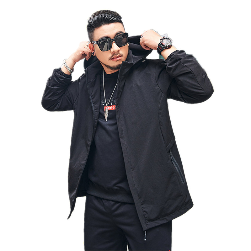 Tide Men Plus Size Jacket Men Fat Solid Color Detachable Large Size Sportswear Cap Outerwear Casual Sports Jacket, Black
Tide Men Plus Size Jacket Men Fat Solid Color Detachable Large Size Sportswear Cap Outerwear Casual Sports Jacket, Black
