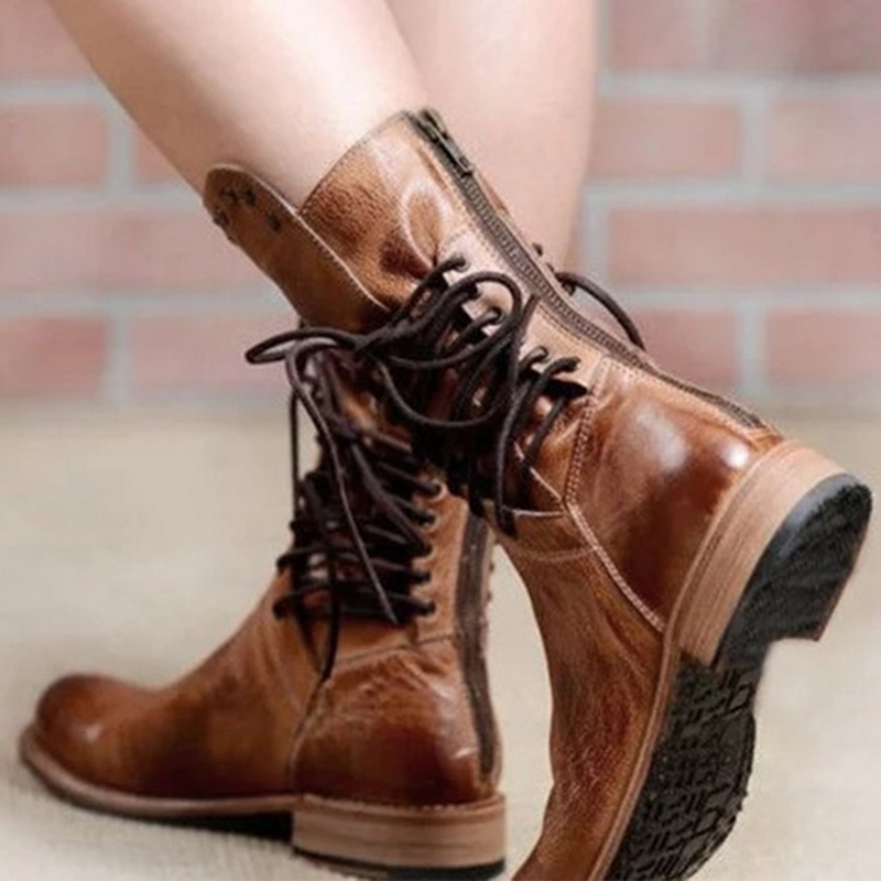 2020 New Winter Boots Women Retro Shoes Leather Middle Boot Non-Slip Round Toe Lace-Up Boots Zapatos Size 35-43, Black
2020 New Winter Boots Women Retro Shoes Leather Middle Boot Non-Slip Round Toe Lace-Up Boots Zapatos Size 35-43, Black