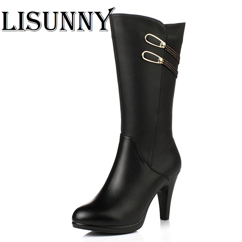 Women Long Boots High Heel 2020 Latest Genuine Leather Women's Fashion Boots Stiletto Warm Breathable Female Winter, Black
Women Long Boots High Heel 2020 Latest Genuine Leather Women's Fashion Boots Stiletto Warm Breathable Female Winter, Black