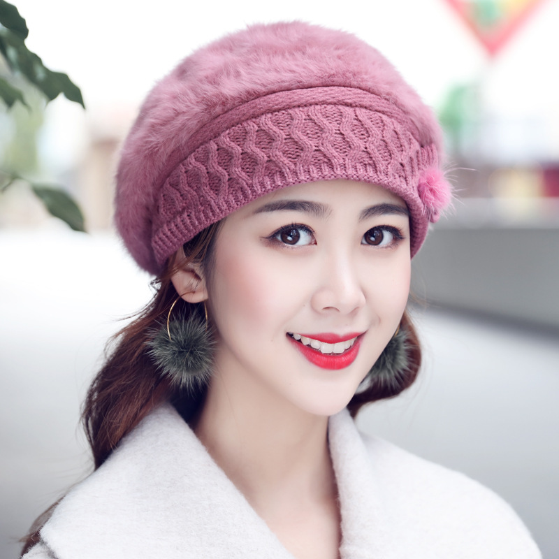 Fashionable Winter Warm Soft Women Beret Hat Fur pink purple hat Beret Girls Berets for ladies, Black
Fashionable Winter Warm Soft Women Beret Hat Fur pink purple hat Beret Girls Berets for ladies, Black