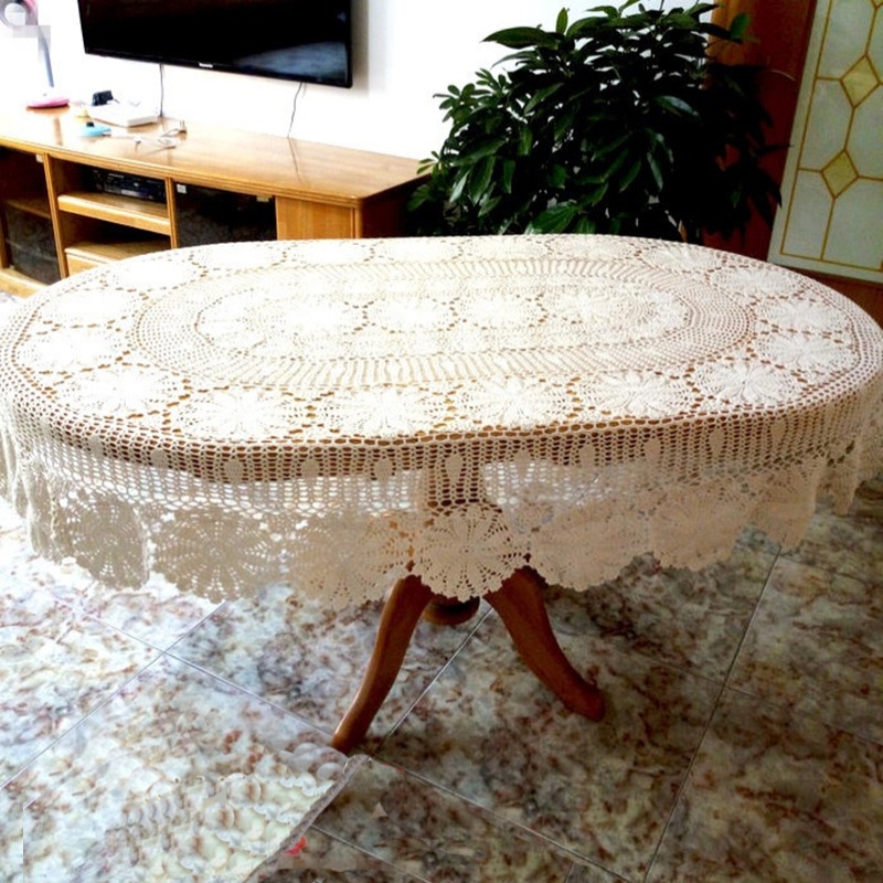 100% Hand Making Oval Hand Crocheted Knitting American Countryside Oval Table Cloth 1pcs, White
100% Hand Making Oval Hand Crocheted Knitting American Countryside Oval Table Cloth 1pcs, White