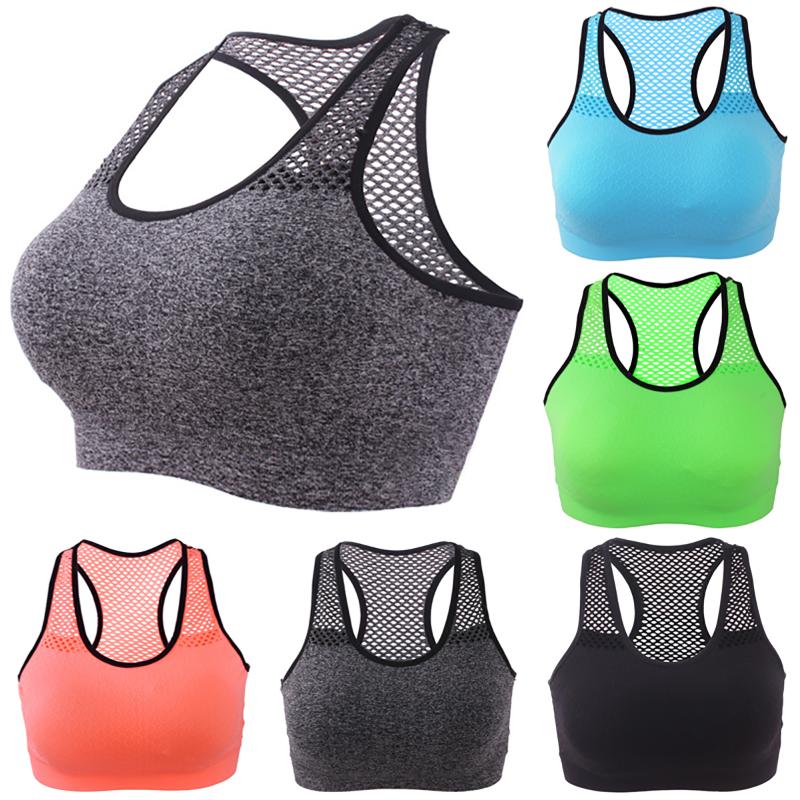 2020 Ladies Padded Sports Bra Breathable One Piece Underwear Mesh Hole Sports Bra Without Steel Ring Fitness Running Yoga, Black
2020 Ladies Padded Sports Bra Breathable One Piece Underwear Mesh Hole Sports Bra Without Steel Ring Fitness Running Yoga, Black