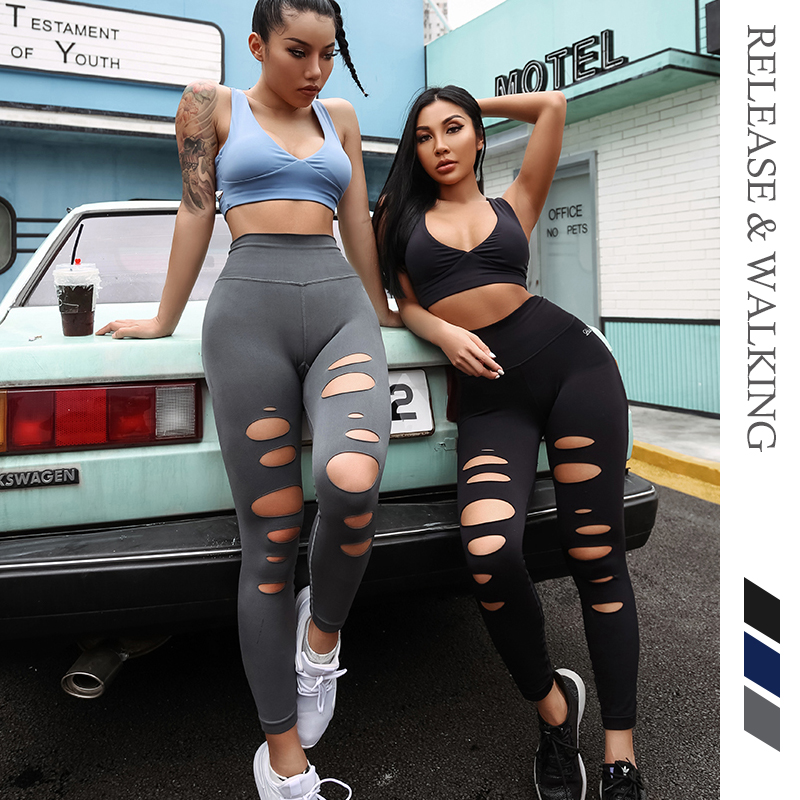 R&W Fashion Ripped Pants Leggings Women Sports Hip Up Hollow Fitness Woman Gym Sexy Legging Jogger Yoga Running Pants Squat, Blue
R&W Fashion Ripped Pants Leggings Women Sports Hip Up Hollow Fitness Woman Gym Sexy Legging Jogger Yoga Running Pants Squat, Blue
