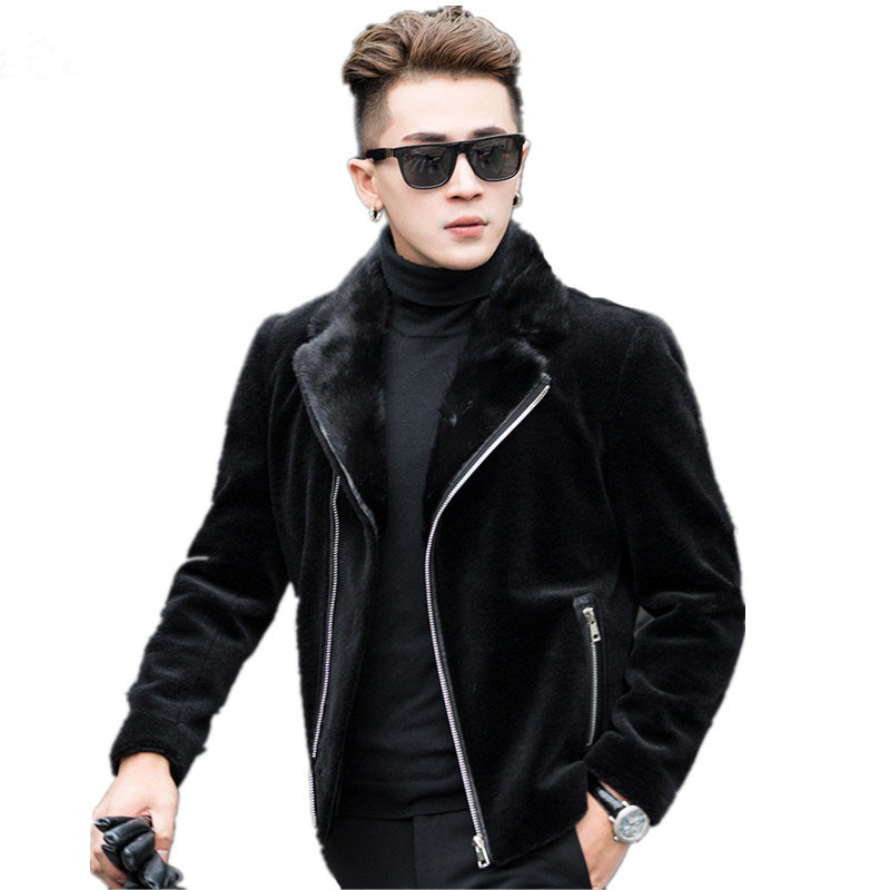 Natural Sheep Shearling Fur Coat Winter Jacket 100%Wool Fur Coat Real Collar Men Short Warm Jacket GY8708 MY759, Black
Natural Sheep Shearling Fur Coat Winter Jacket 100%Wool Fur Coat Real Collar Men Short Warm Jacket GY8708 MY759, Black