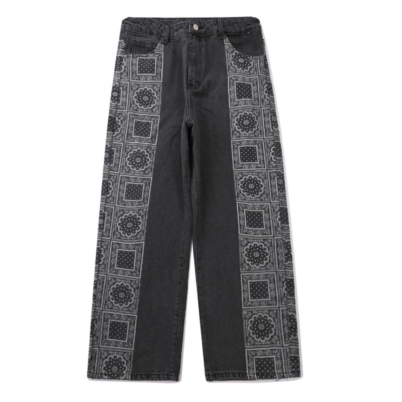 Men' Jeans Hip Hop Patchwork Side Pattern Print Denim Casual Streetwear Harajuku Straight Pant Man Oversized Jogger Men Trousers 2021, Black
Men' Jeans Hip Hop Patchwork Side Pattern Print Denim Casual Streetwear Harajuku Straight Pant Man Oversized Jogger Men Trousers 2021, Black
