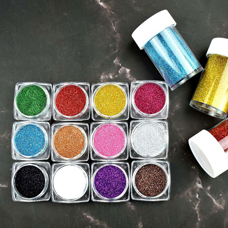 12 Colors Glitter Pigment Powder DIY Lip Gloss Material Lip Glaze Pigment for DIY Lipgloss Making Kit Long Lasting Lips Powder