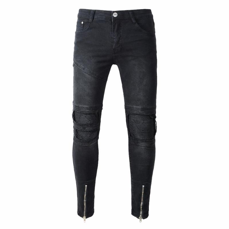 HOT 2020 Fashion Casual Slim Men wear Denim holes torn leg Zipper Pleated hip hop jeans cowboy straight men's trousers, Black
HOT 2020 Fashion Casual Slim Men wear Denim holes torn leg Zipper Pleated hip hop jeans cowboy straight men's trousers, Black